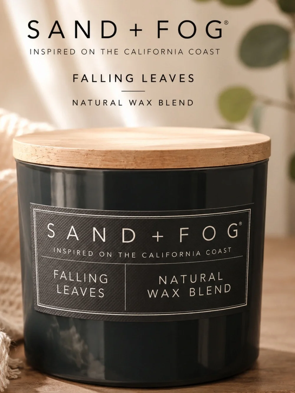 Sand & Fog Falling Leaves Natural Wax Candle